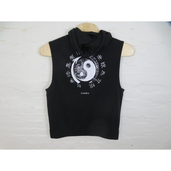 Under Armour Other - Under Armour Curry x Bruce Lee Hoodie Mens Large Sleeveless Black Ying Yang
